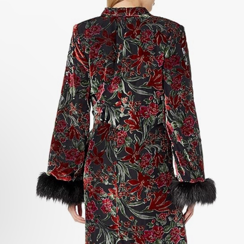 Revolve X House Of Harlow Nwt Velvet Bentley Boudoir Wrap Jacket — image 6 of 8